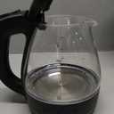 OVENTE Electric Kettle, 1.5L Borosilicate Glass Countertop Water Heater and Boiler for Coffee or Tea, BPA-Free, Auto Shut-Off, Boil-Dry Protection, Removable and Washable Spout Filter, Black KG83B (1.6 Quarts)