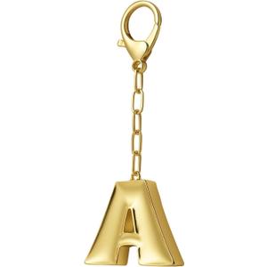 2 x Jumbo Initial Keychains, Initial Bag Charms for Handbag, Gifts for Women Mothers Day Gifts, Cute Stocking Stuffer