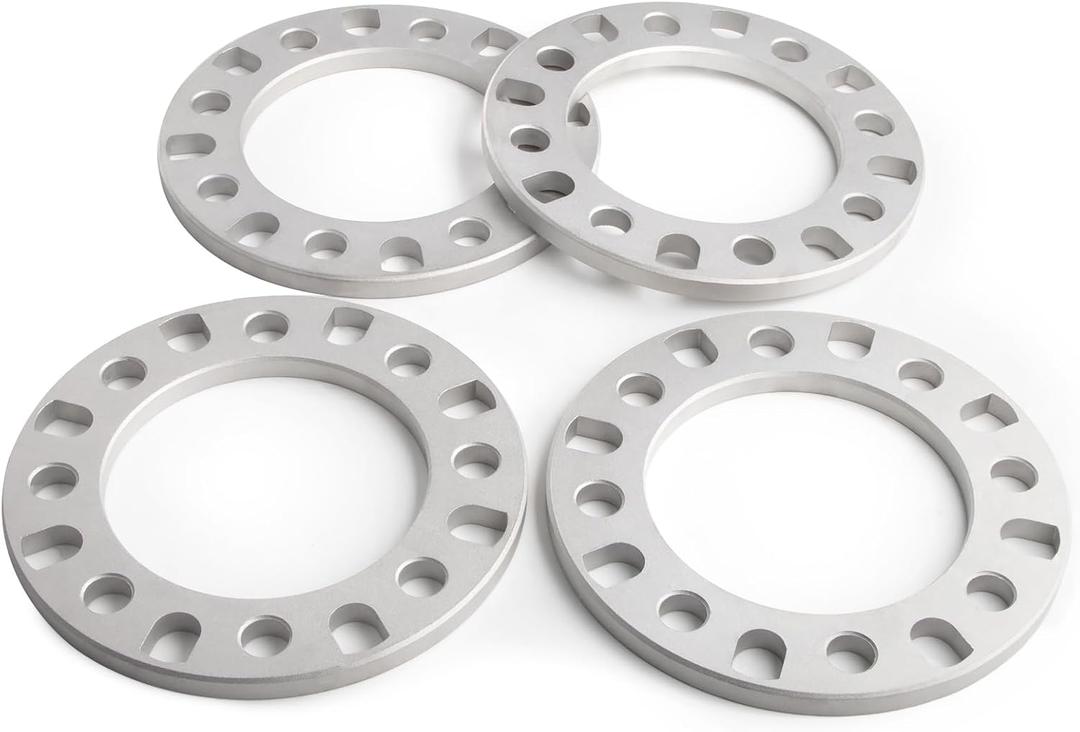 JiiinMiiin 1/2"(12mm) 8x165.1 8x170 8x180 8 Lug Wheel Spacers for F250 E350 Ram 2500 3500 Express 3500 K3500 Silverado Suburban 2500 Sierra 2500HD 3500HD, 4PCS