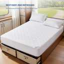 BEDLORE Waterproof Mattress Protector, RV Queen Size Mattress Pad Noiseless with Deep Pocket 6"-18" Depth, Soft Breathable Dirt-Proof Bed Mattress Cover Washable (White)