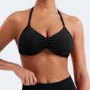 VOYJOY Impact Strappy Bra Sports Bras for Women Basic Crop Workout Sexy Tank Gym Yoga Bra (Black, XL)