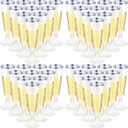 Chengu 150 Pcs Champagne Flutes 5 Oz Plastic Disposable Champagne Flutes Crystal Wine Glasses Reusable Plastic Cocktail Cups for Wedding Celebration Birthday Party Toasting Drinking (Silver)