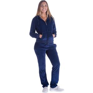 Yasumond Velour Tracksuit Womens 2 Pieces Joggers Outfits Jogging Sweatsuits Set Soft Sports Sweat Suits Pants (X-Large, Navy)