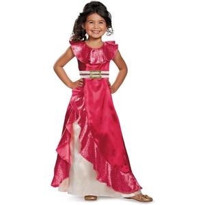 Elena Dress for Girls Avalor Elena Princess Dress Kids Halloween Cosplay Costume Sleeveless Ball Gown Outfits (Small/3-5 Years)