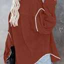 ZESICA Womens Corduroy Shacket Jacket Long Sleeve Button Down Shirt Oversized Blouses Tops with Pockets (Brown, M)