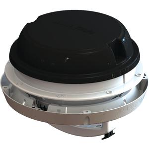 Maxxfan Dome Plus with LED Light, 6" Round 12V Ventilation Fan - Compact Solution for Rooftop or Sidewall Ventilation, Exhaust Only, Fan Guard Rain Shield, Moisture Control, Black (00-03810B)