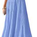 BTFBM Women Tank Midi Dress Summer Crewneck Sleeveless Pleated A Line Business Casual Formal Sweater Spring Dresses 2026 (Blue, M)