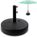 Heavy Duty Patio Round Umbrella Base Stand, Water/Sand Filled, Black
Heavy Duty Water & Sand Filled Patio Umbrella Base with Umbrella Holder, Round Outdoor Umbrella Stand for Garden & Yard