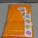 100 Pack Mylar Bags for Food Storage with Window,7x10 Inch Resealable Valentine Treat Bags for Small Susiness,Smell Proof Zipper Bag Various Sizes,Stand Up Pouches for Coffee,Snack (Orange)