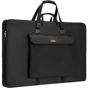Nicpro Art Portfolio Bag 20 x 26 Inches, Waterproof Nylon Artist Case Carrying Bag Soft Sided with Shoulder Strap, Storage for Artwork Sketch, Drawing, Canvas, Photography, Poster, Solar Panel