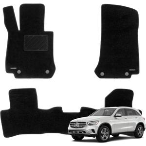 WENNEBIRD Superior Carpet Floor Mats for 2016-2022 Mercedes-Benz GLC 300, GLC 43 (X253) (Not for Coupe), 0.5 Inch Thickness Rugs, Premium All Weather Anti-Slip Waterproof Floor Liners - 3pc
