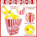 2 Pack Giant Popcorn Box Prop with 200 PCS Balloons (Red)