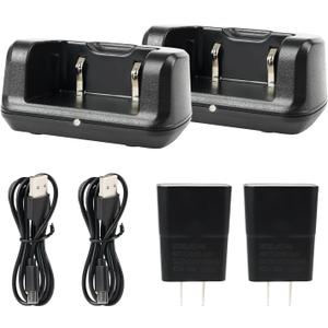 Retevis H777 Walkie Talkie Charger, Original Charging Base, USB-C Desktop Charger, Compatible with Retevis H777 H777H H777D Walkie Talkie and Battery(2 Pack)