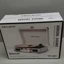 Vinyl Record Player Bluetooth Vintage 3-Speed Portable Suitcase Turntables with Built-in Speakers, Belt-Driven LP Player Support USB Recording AUX-in RCA Line Out Headphone Jack, White (White Rose Gold)