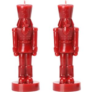 Nutcracker Candle, Nutcracker Soldier Pillar Candles, Gifts for Boys Girls, Women, Nutcracker Decor Unscented Candle, Soy Wax, Christmas Holiday Home Decor,2 Pcs