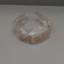 Wedding Headband Crystal Bridal Headdress Flower Design Headpiece For Women (Gold)