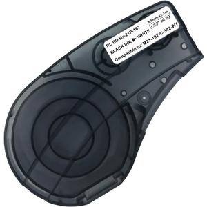 Compatible Label Tape Replacement for M21-187-C-342-WT-Black on White Compatible with BMP21-PLUS/LAB M210, M210-LAB, M211Label Printers, 0.33" Width, 6.89' Length