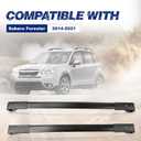Roof Rack Cross Bars Luggage Carrier Compatible with Subaru Forester 2014-2021, Maximum Load 200 lbs/90 kg, Suitable for roof Bags, roof Boxes, Bike Carriers, and Much More.