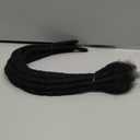 Teresa 0.4cm & 0.6cm & 0.8cm Width 6-18 Inch 100% Human Hair Dreadlock Extensions for Men/Women/Kids, Full Hand-made Locs Extensions Human Hair Bundles(0.6cm/6 Inch/20 Strands,Natural Black)