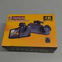 Dash Cam Front and Rear Inside,4K Full HD 3 Channel Dash Camera for Cars, Free 32GB Card,2'' IPS Dashcam with Night Vision, G-Sensor, 24H Parking Mode, 170Wide Angle, Loop Recording