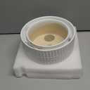 LE TAUCI Succulent Pots, 6.5+8 Inch Ceramic Indoor Plant Pot with Drainage Hole, Shallow Round Succulent Planters, Set of 2, Matte White