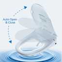 WOODBRIDGE Electronic Bidet Seat with Automatic open and close lid, Child Wash, Elongated Soft Close, White BID03