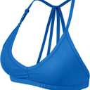 YEOREO CoreFlex Sports Bras for Women Padded Strappy Open Back Workout Top | Light Impact Criss Cross Bra Yoga Gym Crop Top (S)