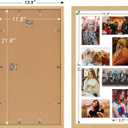 11.8x21.8 Collage Frame with 8 Openings 4X6 Pictures, Multiple Picture Frame with Mat, Wall or Tabletop Decor, Natural Wood Grain,2 Pack