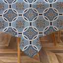 Majestic Giftware Tablecloth for Rectangle Table ((TCH25-65220) | Indigo Color 100% Cotton Twill Dining Table Cover | Decorative Washable Tablecloth for Birthday, Home, Kitchen, Dining (65X220)