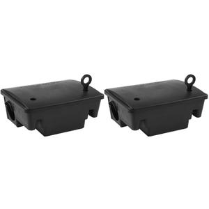 Large Rat Bait Stations 2 Pack, Effective Mouse Bait Station for Home Garden and Outdoors, This Rodent Bait Station Keeps Children and Pets Safe (Bait is not Included)