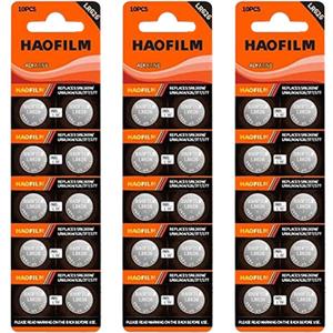 HAOFILM 30 Pack LR626 SR626SW 377 376 LR626 AG4 Premium Alkaline Battery,1.5V Round Button Coin Cell Batteries
