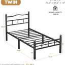 14 Inch Twin Bed Frame with Headboard and Footboard