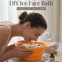 Face Ice Bath Bowl with Built-in Ice Tray, Foldable Silicone Face Bowl for Ice, Durable Ice Facial Bowl for Cold Plunge Therapy, Skin Tightening, Acne Relief, Spa Tool for Home, Travel