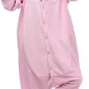 Adult Women Onesie Pajama Halloween Costumes for Adult and Teenagers (Large, Pink Stitch)