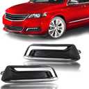 GearUp Fog Light Cover Front Driver & Passenger Side Compatible with Chevy Impala 2014-2020, Fog Lamp Bezel Grille Replaces 22738853, 22738852
