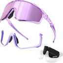 Sports Cycling Sunglasses for Men: UV400 Protection Wrap Around Sun Glasses for Women Running Baseball Bike TR90