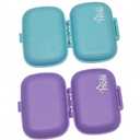 Holii 2PS 8 Compartments Travel Pill Organizer, Pocket Pharmacy for Purse Daily Pill Box Portable Medicine Organizer Vitamin Holder Container （Multi-Colored）