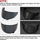 PSLER HJ-34P Visor - HJ-34P Visor Tinted C10 Helmet Visor Face Shield for HJ-34P C10,Deep Black