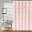 Lush Decor Lucia Shower Curtain, Blush, 72" x 72"