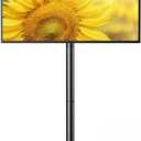 Perlegear Rolling TV Stand for 23-60 Inch LCD LED OLED 4K Smart TVs Holds up to 88lbs, Mobile TV Stand with Height Adjustable, Tilting TV Cart with Locking Wheels Max VESA 400x400mm, PGTVMC16