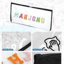 Mahjong Tile Bag Chenille Letter Side Widening, PVC Waterproof American Mahjong Storage Pouch for Travel Party Game 21.3"x10.3"x1.9"(Case Only)
