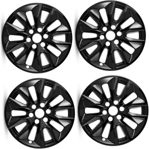 Wheel Skins Compatible with Chey Silverado 1500; Tahoe; Suburban 2019-2024; 20 inch Premium Wheel Covers; Set of 4 Packs (Black)
