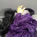 Haunted Hill Farm Life-Size Scary Talking Witch with Broomstick, Halloween Animatronic with Touch Activated Lights and Sound, Battery Operated Indoor or Covered Outdoor Halloween Decorations