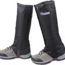 TRIWONDER Leg Gaiters Waterproof Snow Boot Gators Hiking Gaiters Men Women for Walking Climbing Hunting Cycling Backpacking Lightweight Rain Shoe Gaiters (Large, Black)