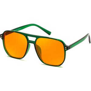 FEISEDY Amber Blue Light Glasses for Computer Gaming Orange/Yellow lens Anti Eyestrain Sleep Glasses G2835