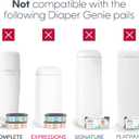 Diaper Genie Jumbo Square Refill, with Continuous Film, can Hold up to 810 Newborn-Sized Diapers per Refill.