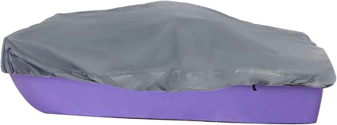 Outdoor Waterproof Heavy Duty Boat Cover (420D) Replacement for Pedal Boat Cover Grey 115L x 80W N-F8-026168-S