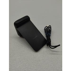 Amazon Basics 10W Qi Certified Wireless Charging Stand, for Phone 16/15/14/13/12/11/X, Samsung, and More, with USB Cable (No AC Adapter), Black