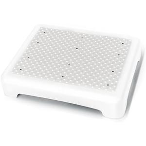 GWNF Bed Step for High Beds Adults - 3.35" Barefoot-Comfortable TPE Soft Pad Mobility Step Stool for Seniors & Post Surgery, 600lb Heavy Duty Anti-Flip Step for Car, SUV, RV & Bathroom (White-Grey)