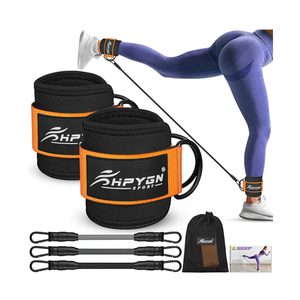 Ankle Resistance Bands, Ankle Bands for Working Out with Cuffs, Resistance Bands for Leg Butt Training Workout Equipment for Kickbacks Hip Gluteus Training Exercises, Ankle Strap with Exercise Bands